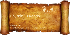 Hajdú Amanda névjegykártya
